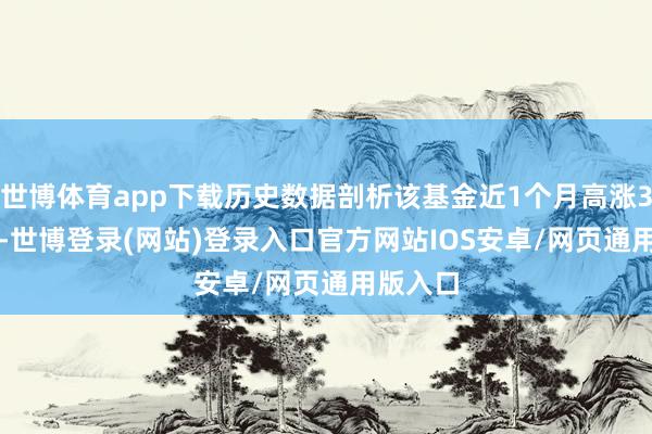 世博体育app下载历史数据剖析该基金近1个月高涨35.01%-世博登录(网站)登录入口官方网站IOS安卓/网页通用版入口