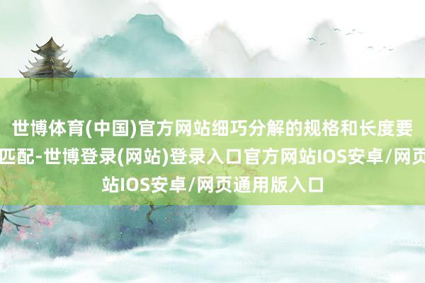 世博体育(中国)官方网站细巧分解的规格和长度要与原分解相匹配-世博登录(网站)登录入口官方网站IOS安卓/网页通用版入口