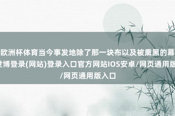 欧洲杯体育当今事发地除了那一块布以及被熏黑的幕墙-世博登录(网站)登录入口官方网站IOS安卓/网页通用版入口